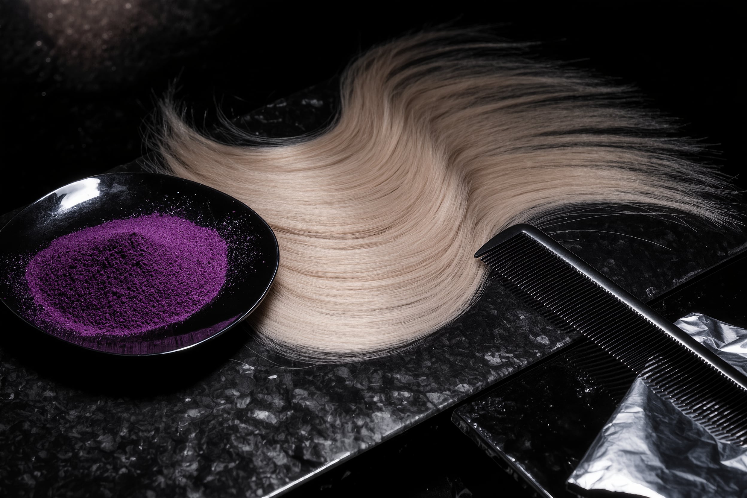Beauty-Stillleben aus Berlin: Glas, Stahl und Haar im Licht der blauen Stunde